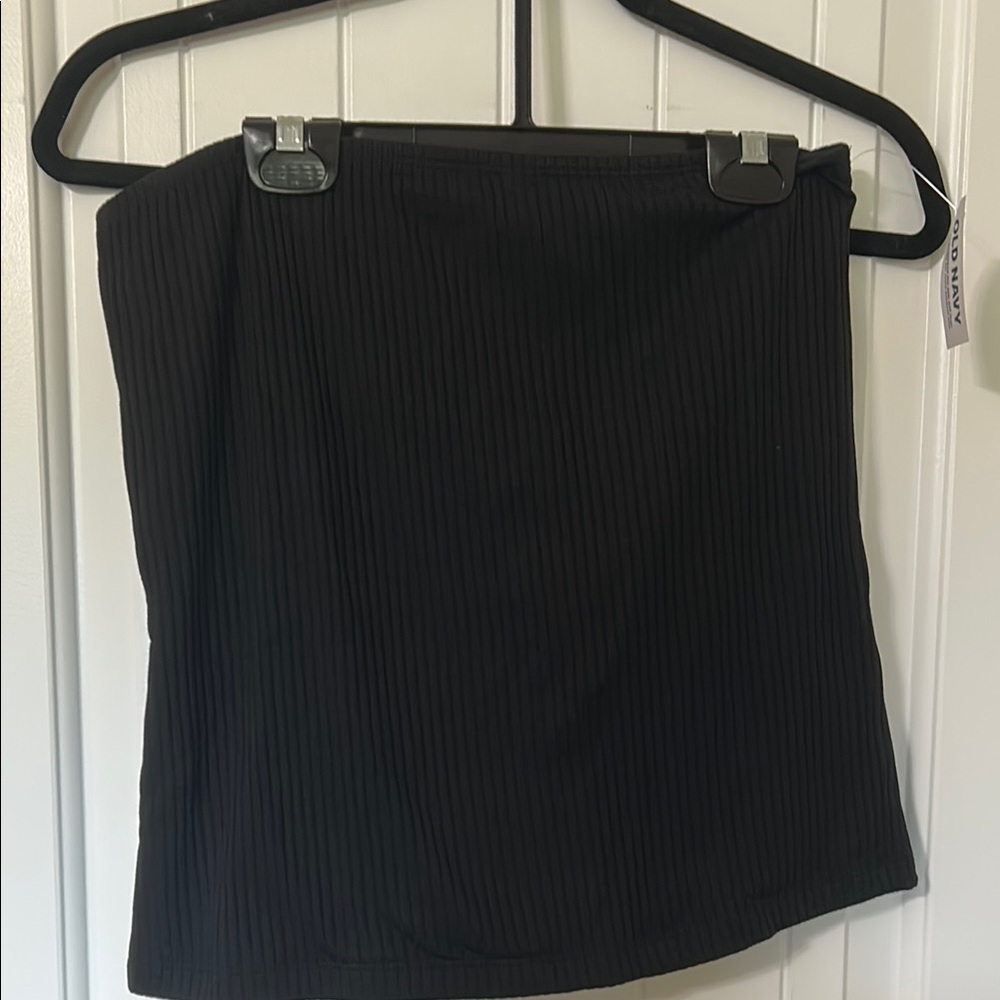 Old Navy Black Ribbed Pencil Top